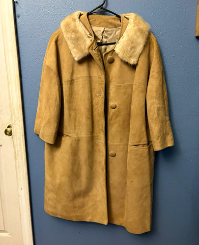 Vtg 1960s suede - 1960s, coat