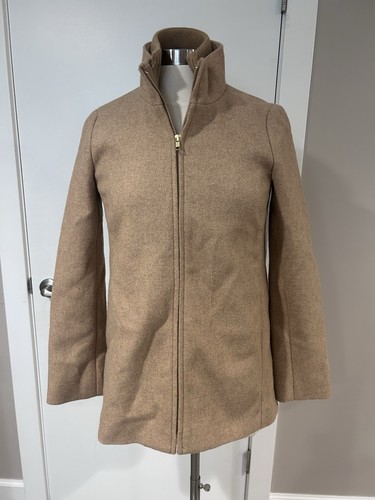 Crew camel wool blend zip - camel, wool-blend