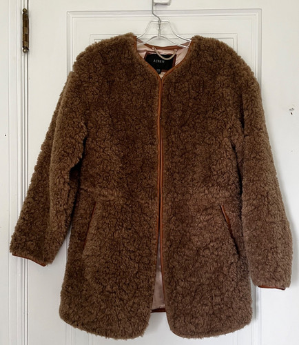 Crew faux shearling coat - j,