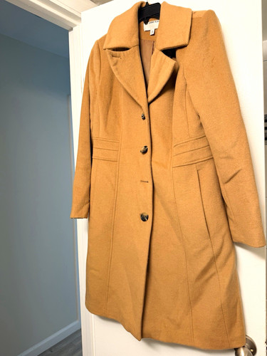 Anne klein camel wool - anne, overcoat