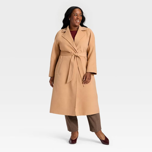 Women double faced wrap coat - women's,