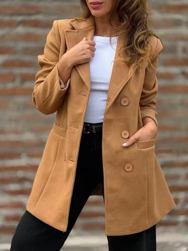 Womens elegant wool coat - womens,
