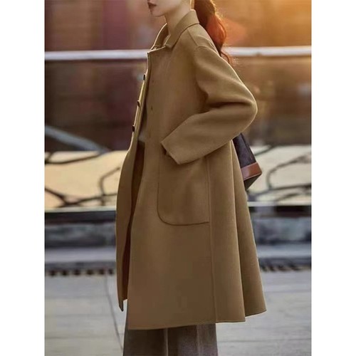 Women woolen coat plus - women's,