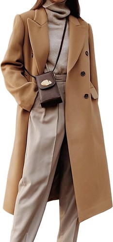 Womens wool blend coat double - blend,