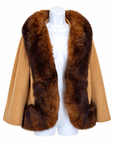Camel wool jacket with - wool, dark
